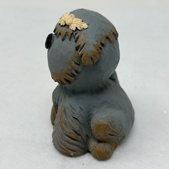 Blossom Bucket Sheepdog Dog Figurine B. Lloyd Sprocket Fluffy Puppy Decor - Picture 5 of 8
